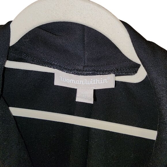 Woman Within Black Open Front Cardigan Jacket Plus Size 4X - Picture 3 of 3